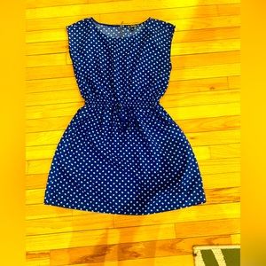 Navy Blue Polka Dot Size Large Dress